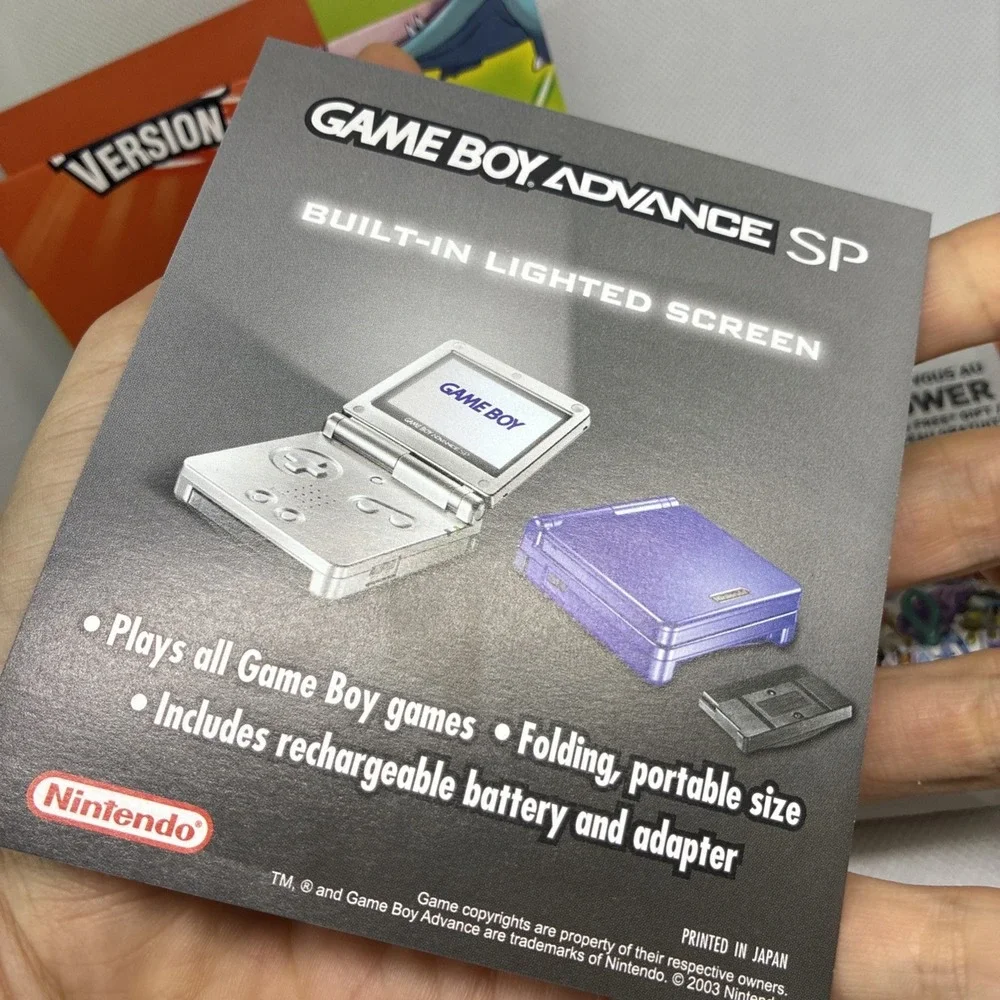 Pokemon Fire Red Leaf Green Game Boy Advance Promo Poster + Nintendo Powr Insert
